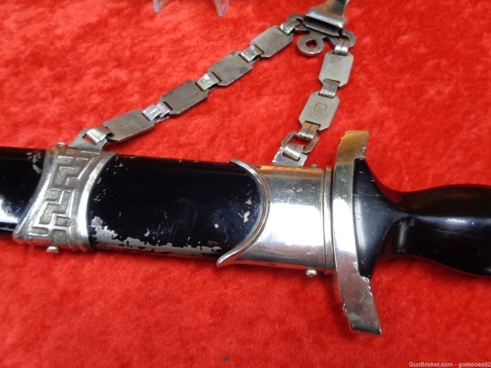 RARE German SS Chained Service Dagger M36 World War II Germany WWII I TRADE-img-10