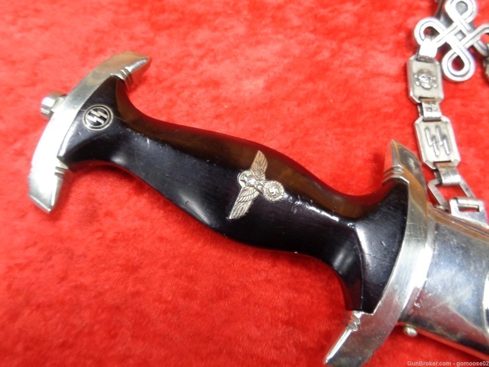 RARE German SS Chained Service Dagger M36 World War II Germany WWII I TRADE-img-3
