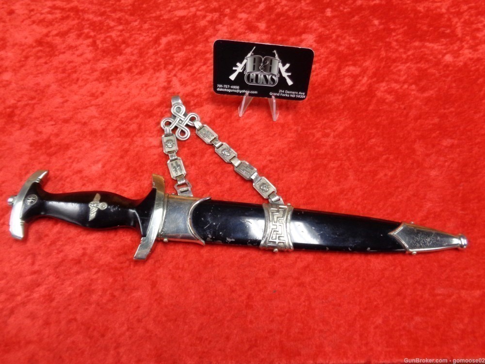 RARE German SS Chained Service Dagger M36 World War II Germany WWII I TRADE-img-0