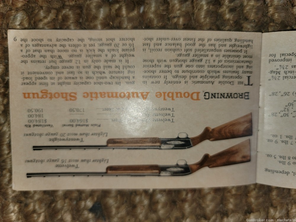 Attention Collectors Browning Superposed Two Barrels Set  Original 1958-img-55