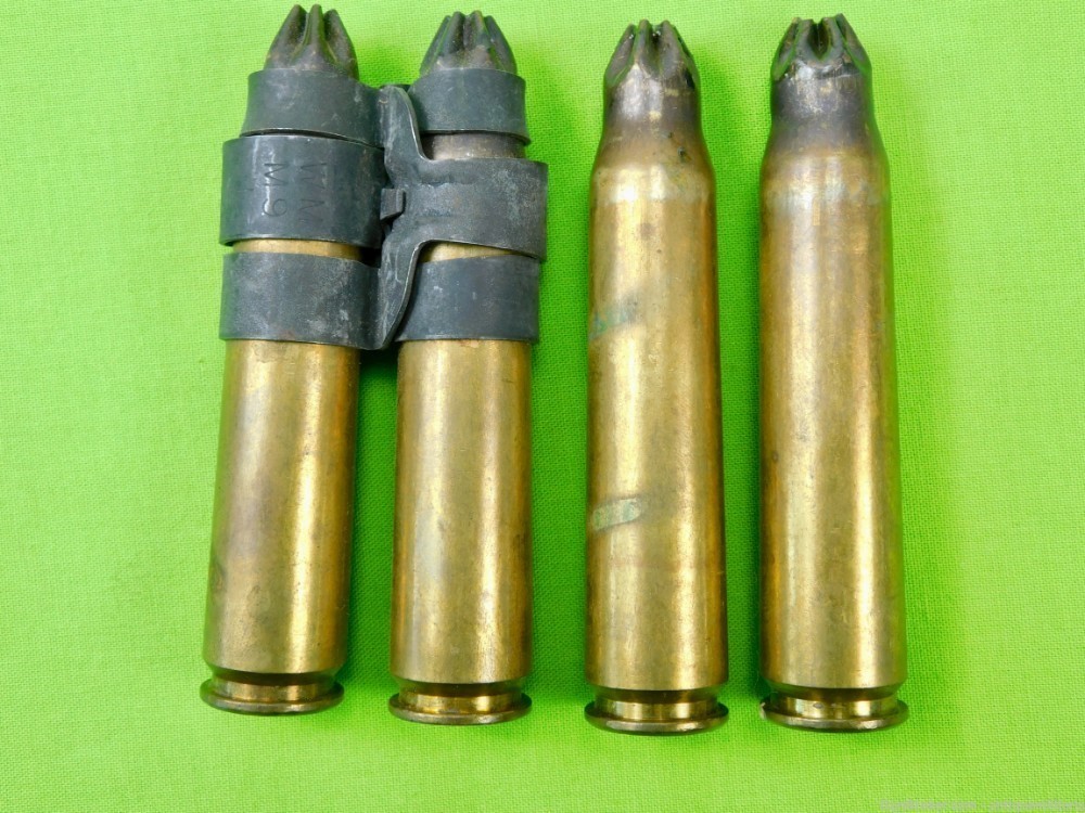 Set of 4 US WW2  .50 BMG Blank Round Cartridge Shell-img-1