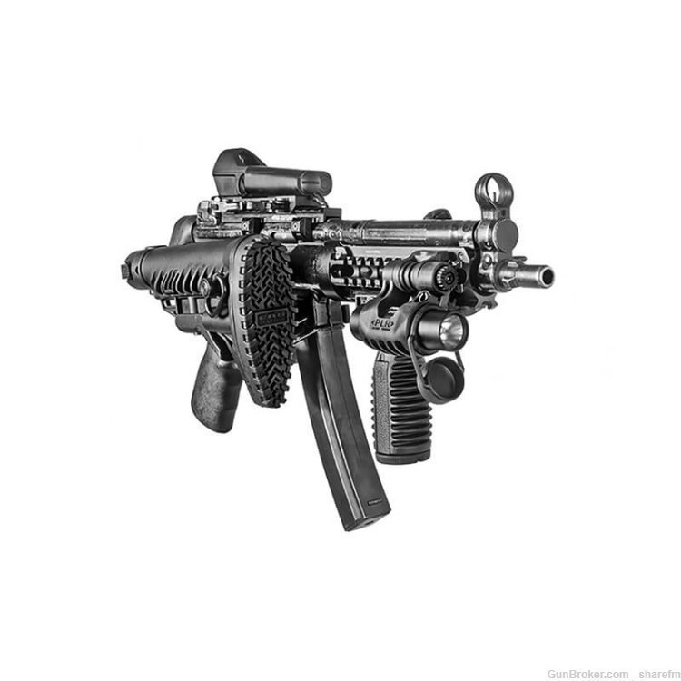 M4-MP5 Fab Defense M4 Folding Buttstock For MP5 - Tan-img-2