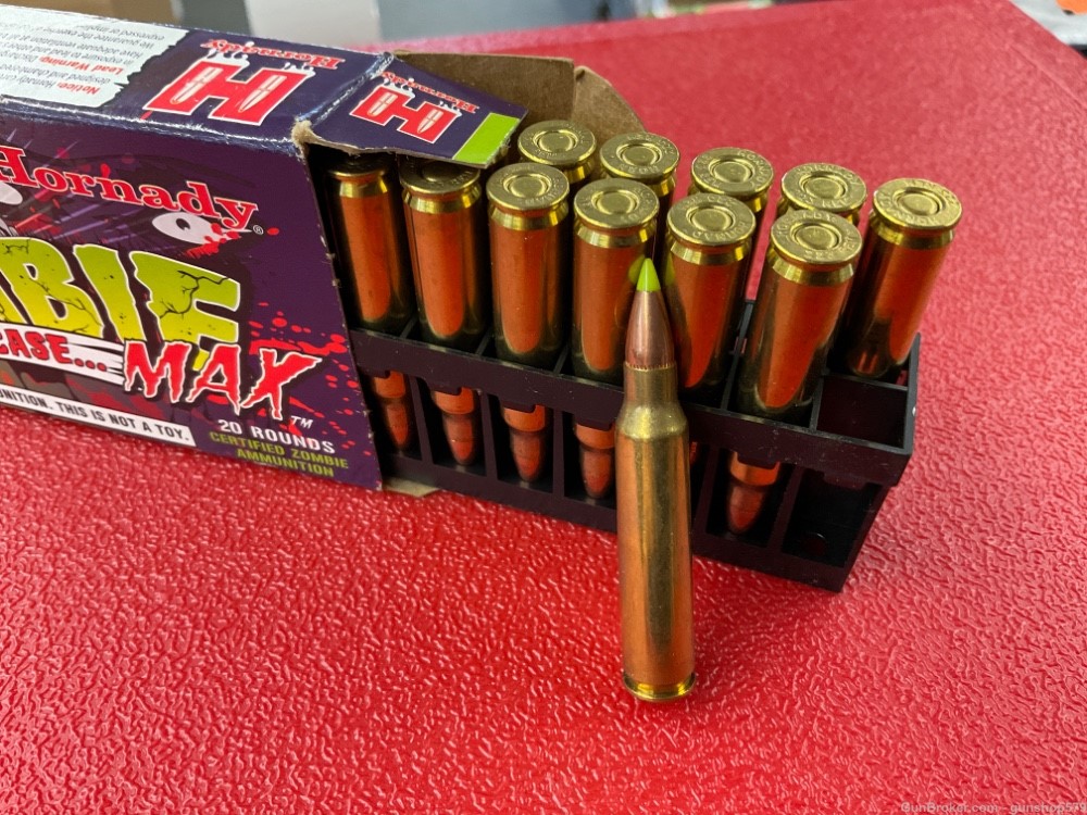 RARE HORNADY ZOMBIE MAX 223 REM Z-MAX 55GR MATCH TARGET COLLECTOR #83271-img-5