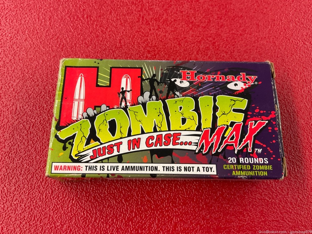 RARE HORNADY ZOMBIE MAX 223 REM Z-MAX 55GR MATCH TARGET COLLECTOR #83271-img-0