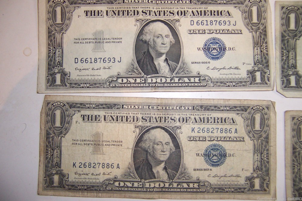 8- $1.00 silver certificates. USPS included-img-2