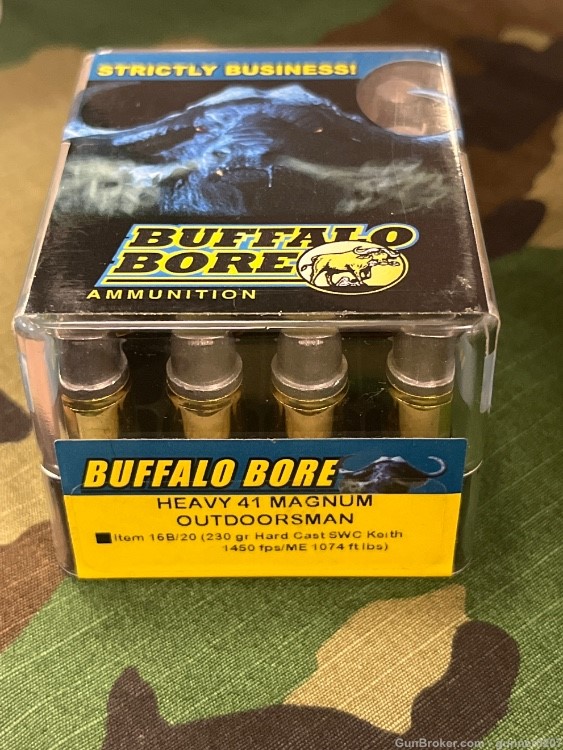 Buffalo bore 41 magnum Heavy Outdoorsman 230 SWC 20 round boxes factory -img-0