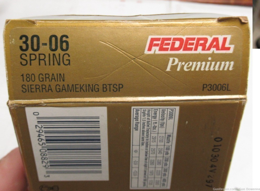 Federal 30-06 180gr Sierra Game King Boat Tail SP -P3006L-Partial Box 15rds-img-2