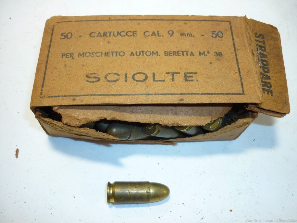 1rd - ITALIAN WW2 9mm - Beretta M38 M1934 - Fiocchi 9x19 - 1938-img-0
