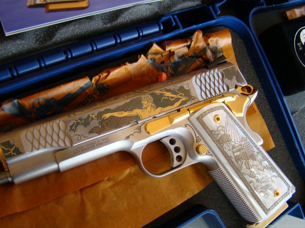 Zeus & Ares matching set #'s 112 / 200 made S&W 1911 .45ACP Gods of Olympus-img-2