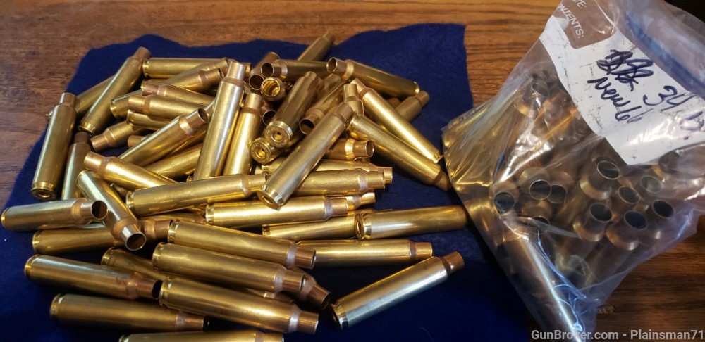 New R-P 338 Remington ultra mag brass cases RUM 100 rem 66 new 34 once-fire-img-0