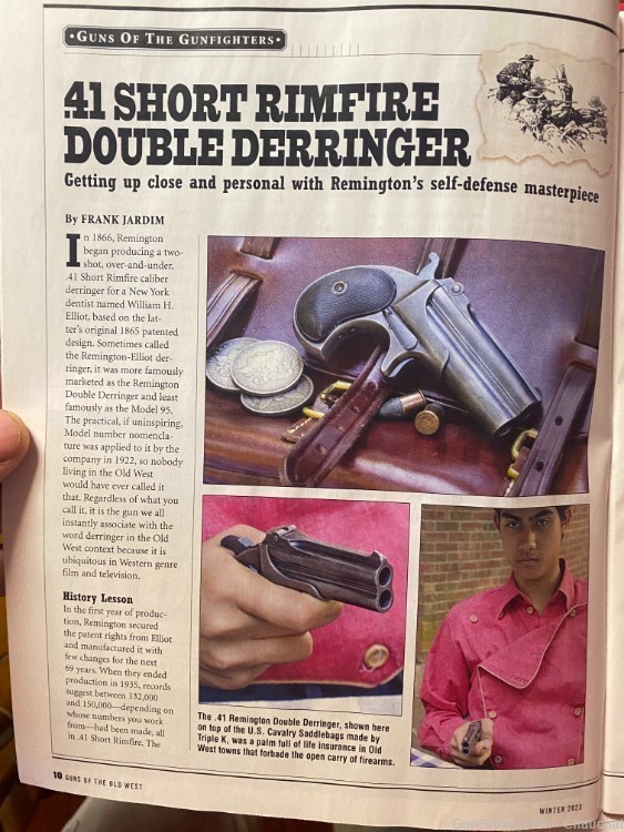 Remington Double Derringer .41 Short Rimfire, Shootable, Unaltered Conditio-img-22
