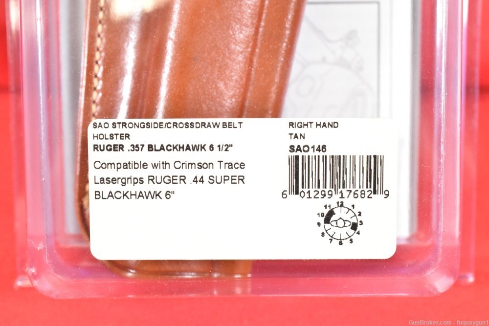 Ruger Super Blackhawk 44 6.5" Barrel Galco SAO Leather Holster -img-7