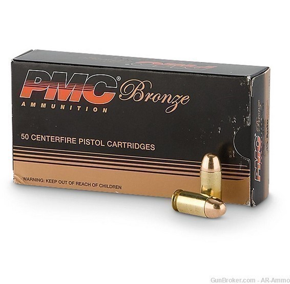 45 ACP 230gr FMJ PMC Bronze Ammo 100rds NO CC FEES..-img-0