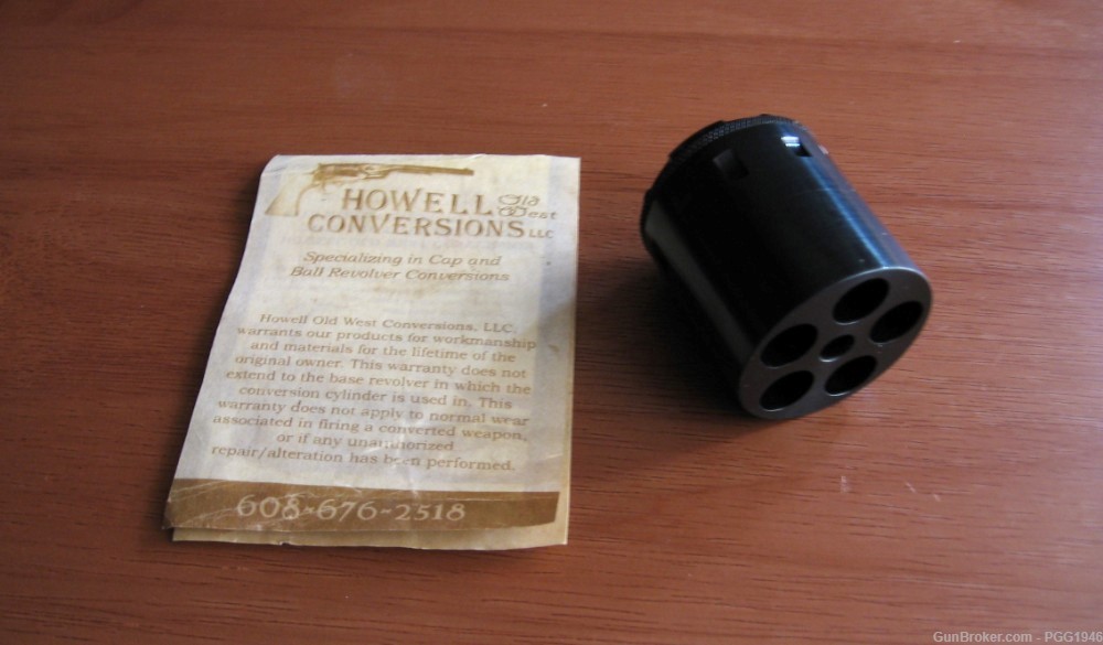 Howellls Conversion Cylinder Pietta Steel 1858 Remington NEW IN BOX-img-0