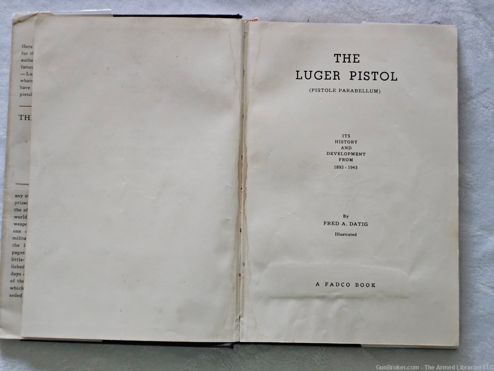 The Luger Pistol by Fred A. Datig, 1955, First Edition-img-2