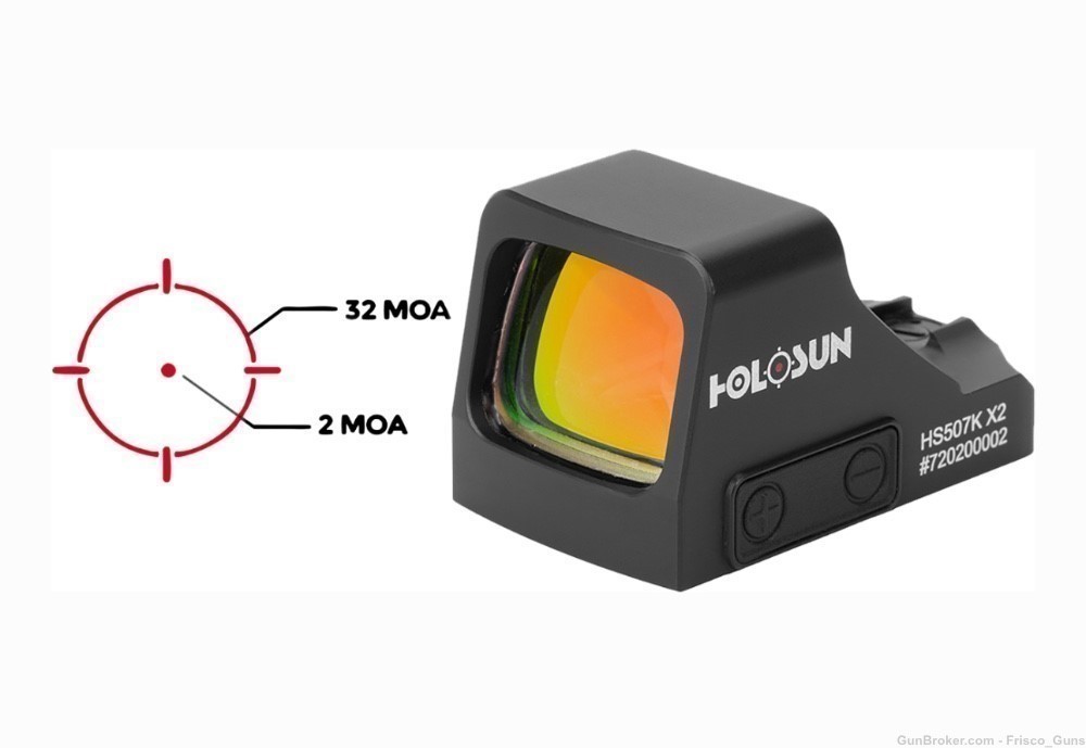 New Holosun HS507K-X2 507k-X2 Reflex Compact Micro Red Dot Sight 2MOA 32MOA-img-6