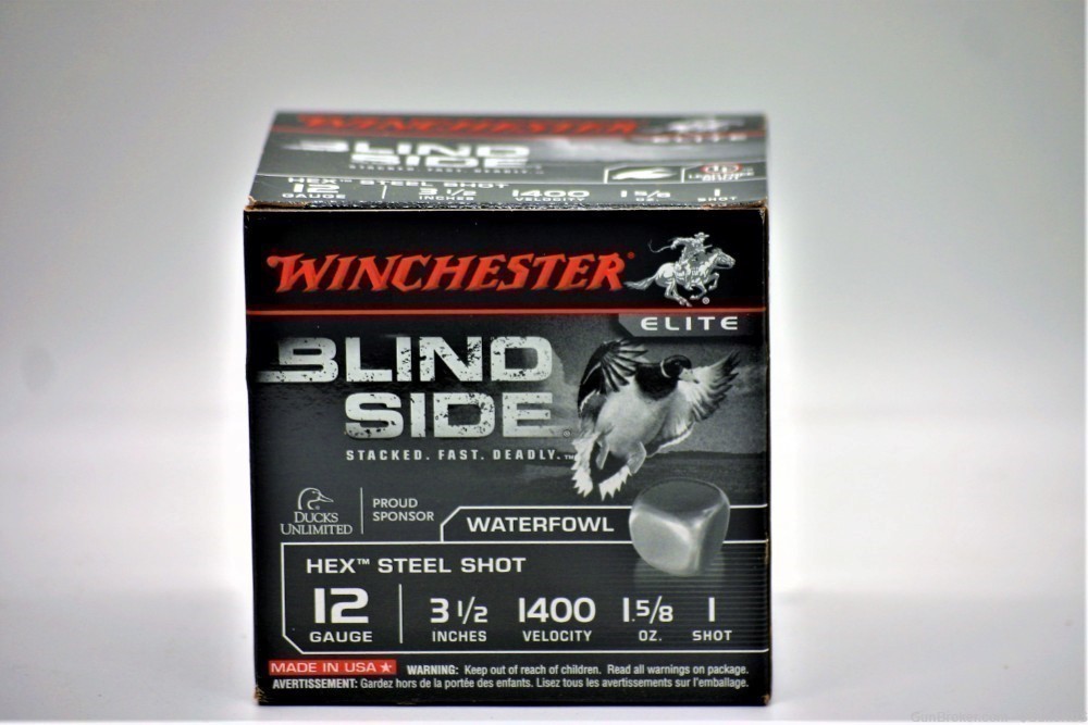 3.5" STEEL 12ga WINCHESTER Blind Side 12 GA - 1 5/8oz Load Charge NO.1 25RD-img-3