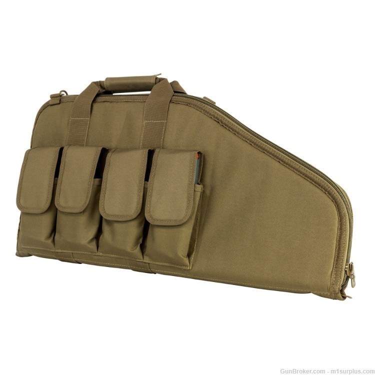 VISM 28" Tactical Tan Gun Case w/ Magazine Pouches for Ruger AR556 PISTOL-img-1