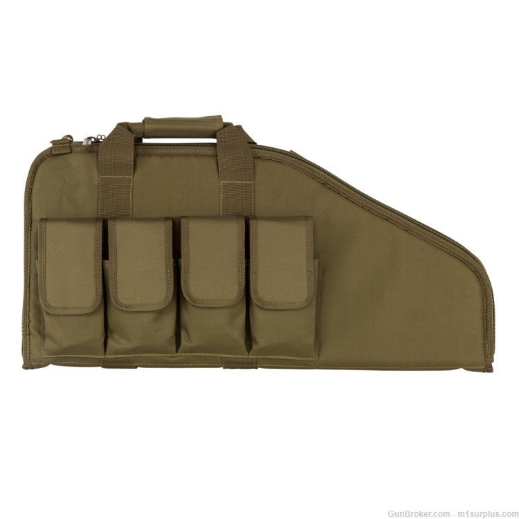 VISM 28" Tactical Tan Gun Case w/ Magazine Pouches for Ruger AR556 PISTOL-img-0