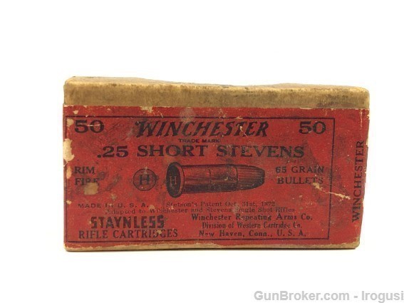 Winchester 25 Short Stevens FULL SEALED BOX-img-0