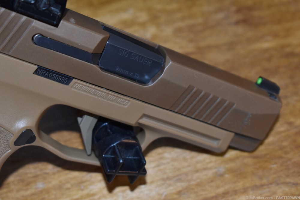 Sig Sauer P365XL 9MM NRA Coyote Tan Pistol With Holosun HS407K X2 Red Dot-img-6