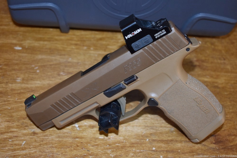 Sig Sauer P365XL 9MM NRA Coyote Tan Pistol With Holosun HS407K X2 Red Dot-img-8