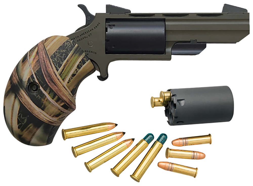 North American Arms Huntsman 22 Mag/22 LR Revolver 2 5 Shot OD Green/Camo N-img-0
