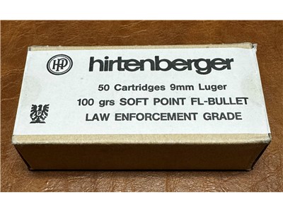 Hirtenberger 9mm +P+ 100gr. 50 Rds. Never Been Handled Since New! Rare Find