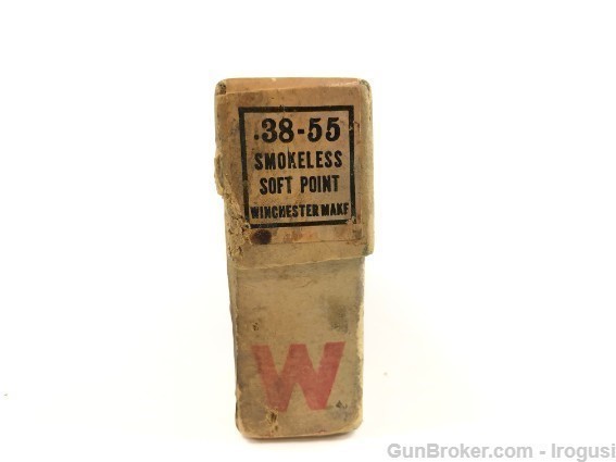 Winchester 38-55 Half Split Box 20 Rounds Brass circa 1915-img-1