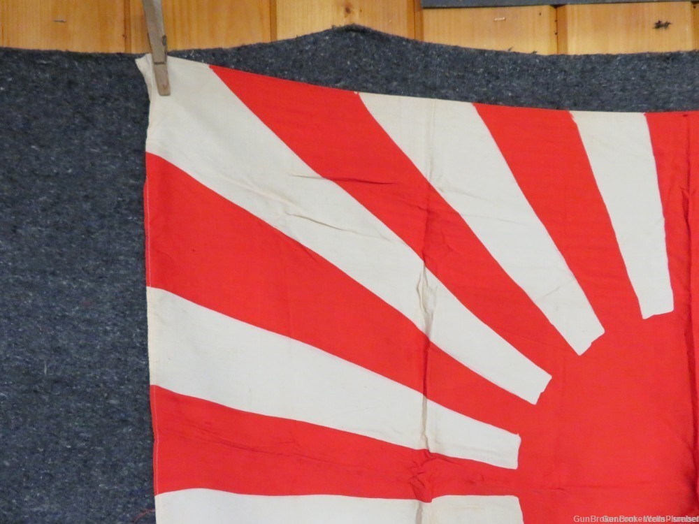 IMPERIAL JAPANESE WWII ARMY RISING SUN SILK FLAG ORIGINAL PRE-1945 -img-1