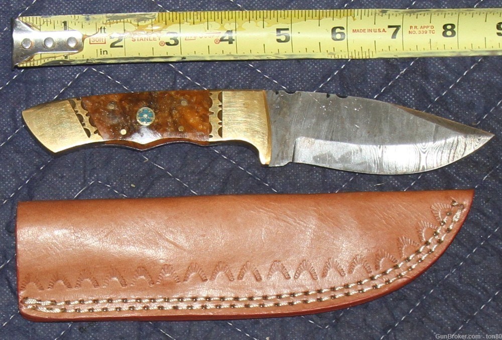Handmade Damascus Steel Fixed Blade Skinner Knife 1111-img-0