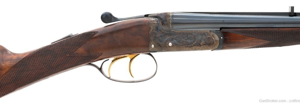 CHURCHILL SIDE BY SIDE DOUBLE RIFLE 22 HORNET (R32403)-img-2
