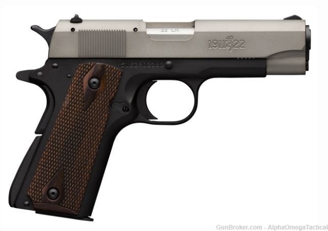 BROWNING 1911-22 A1 COMPACT 22 LR 3.63" 10-RD PISTOL-img-0