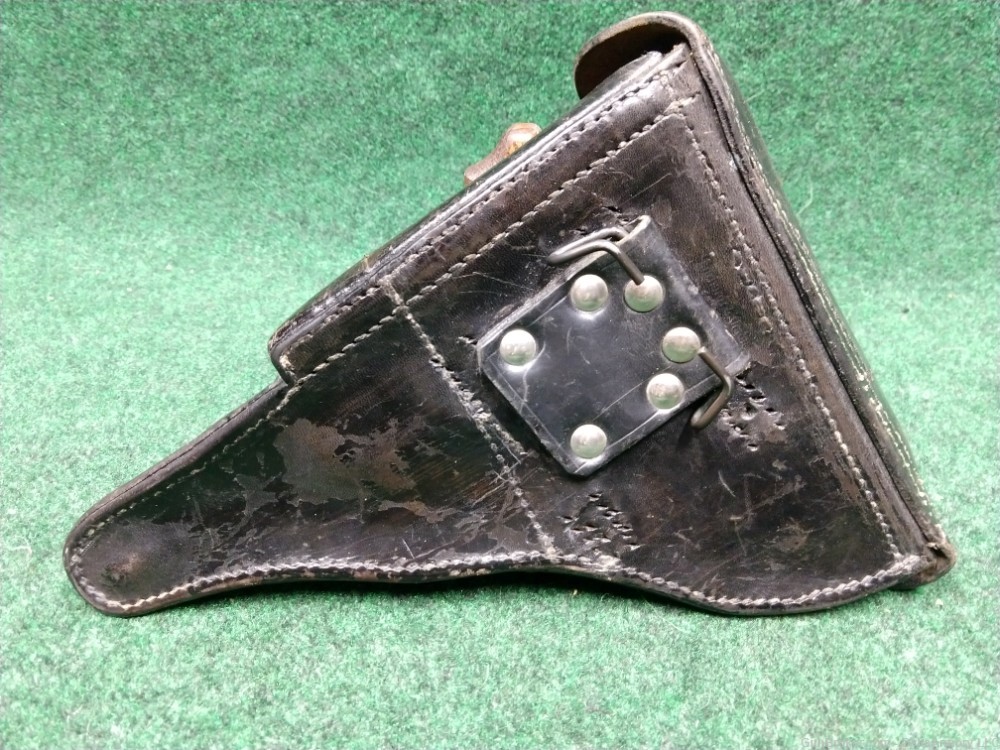 German Luger DWM Toggle 1917 Chamber Date Leather Holster-img-132