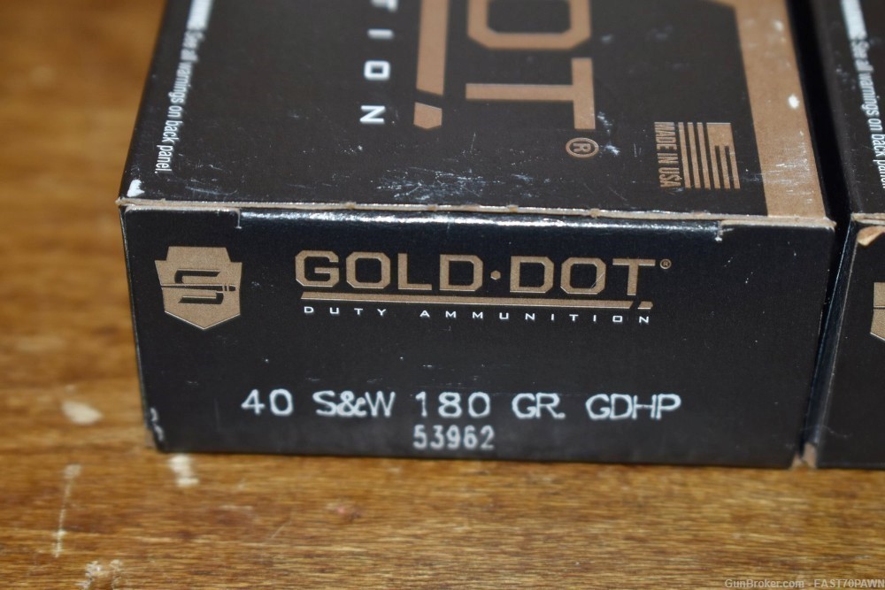 Speer Gold Dot .40 S&W 180 GR GDHP 53962 100-Rounds Ammo Hollow Point-img-1
