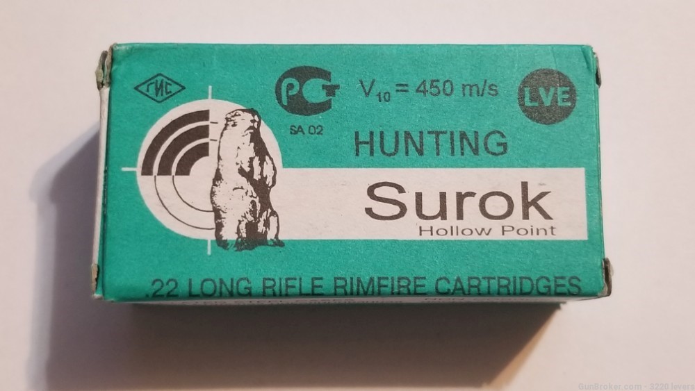 Surok Hunting 22 Long Rifle Hollow Point -img-0