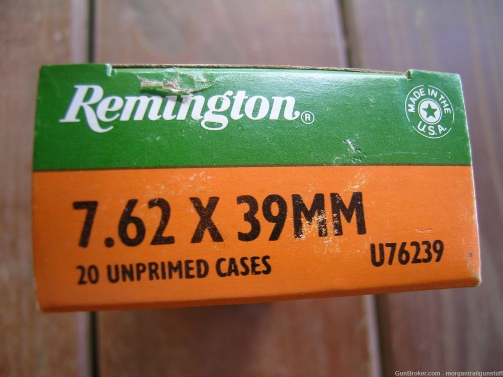Remington 7.62X39mm New Unprimed Brass 20 Count Box-img-1