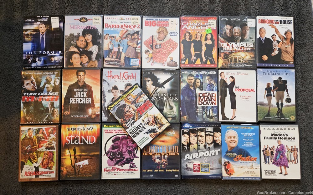 (22) DVD MOVIES FOR 23 TOTAL MOVIES AMERICAN HOLLYWOOD ITALIAN NEW USED -img-0