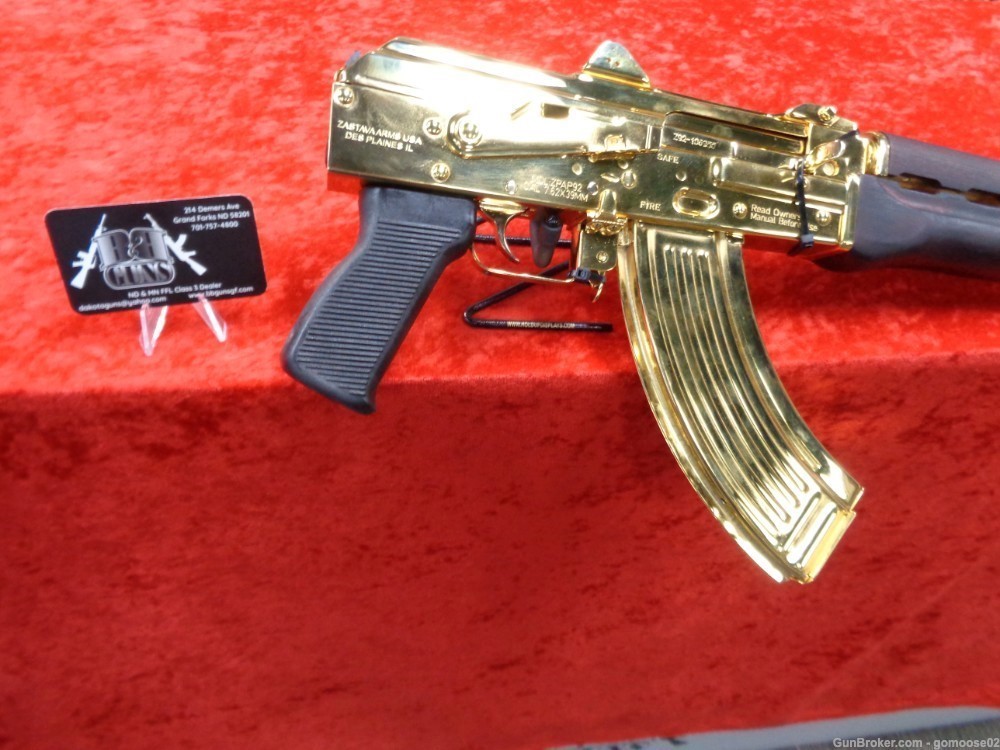 Zastava ZPAP 92 AK/47 FACTORY GOLD Pistol 7.62x39 NEW WE TRADE & BUY GUNS!-img-3