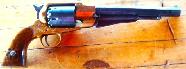 Engraved Remington 1858 Army  Revolver Made in Italy No Reserve-img-4