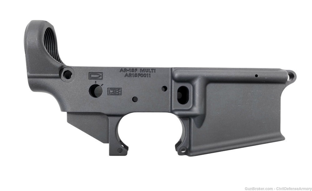 Stealth No Logo Pictogram M16 Cut Low Shelf Lower Receiver Black Anodized-img-4