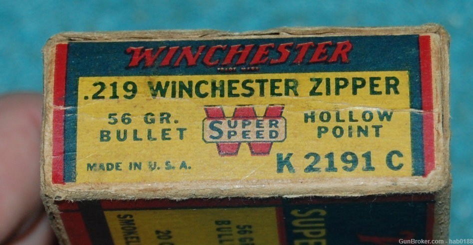 Vintage Partial Box Winchester Super Speed 219 Zipper Hollow Point 19 Rds-img-4