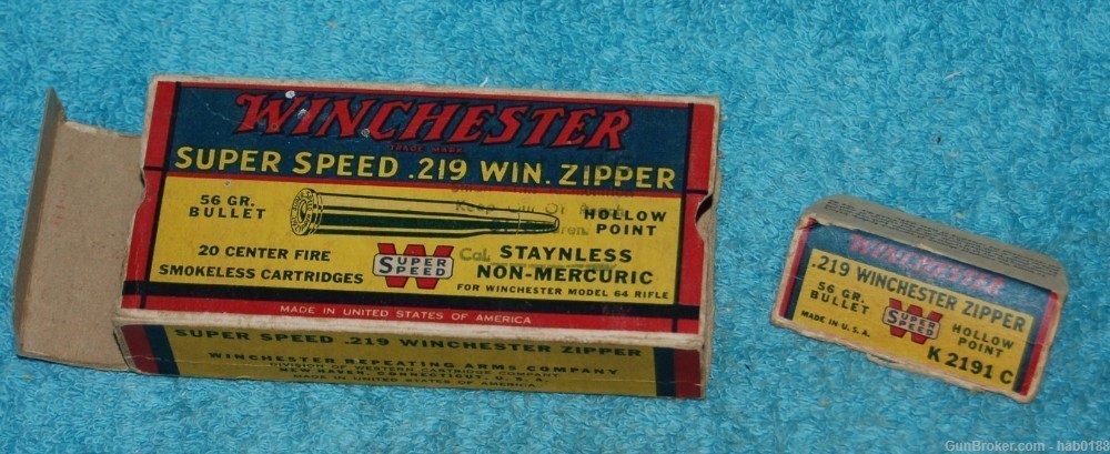 Vintage Partial Box Winchester Super Speed 219 Zipper Hollow Point 19 Rds-img-6