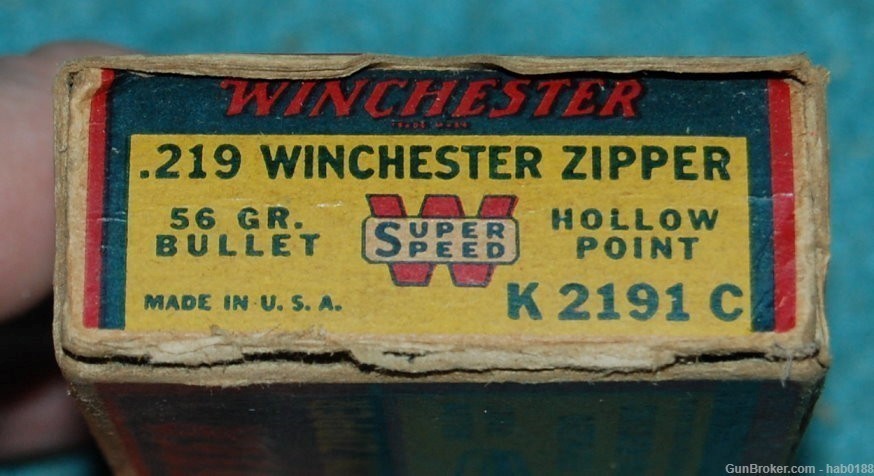 Vintage Partial Box Winchester Super Speed 219 Zipper Hollow Point 19 Rds-img-1