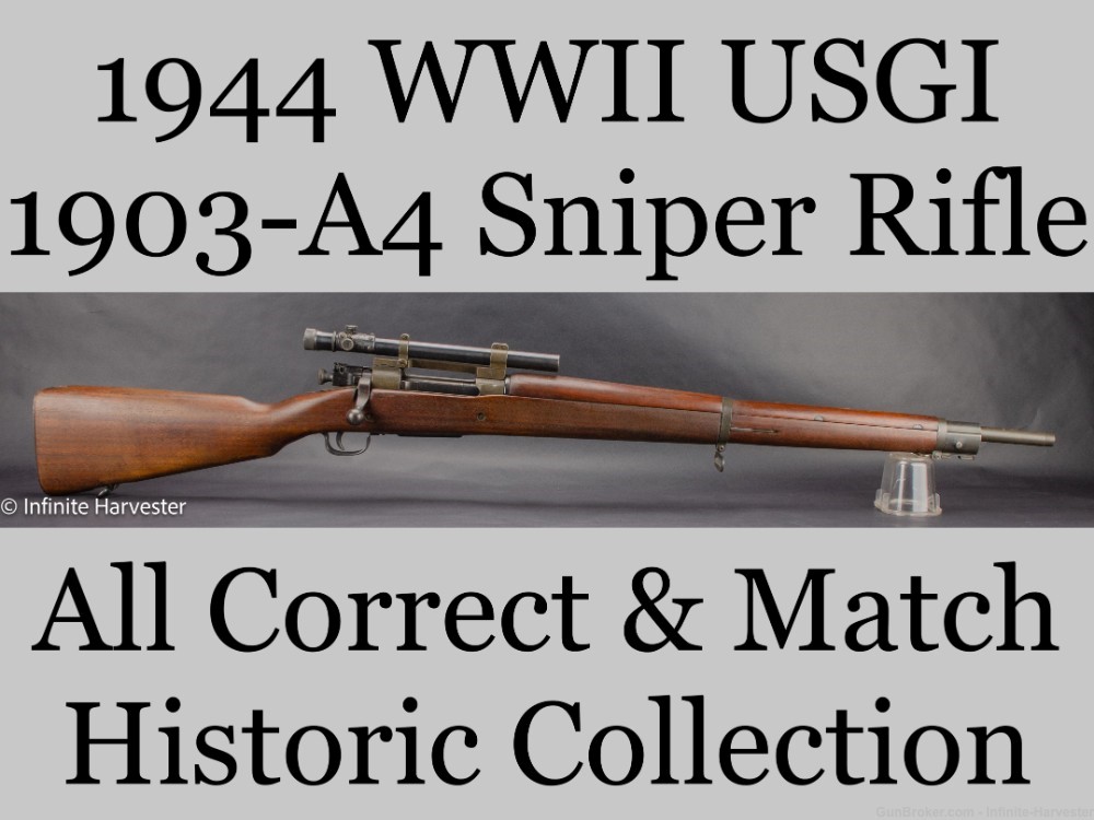 1903 A4 Sniper Rifle USGI WW2 Remington 03-A4 Sniper 03A4 1903-A4 1944 1903-img-0