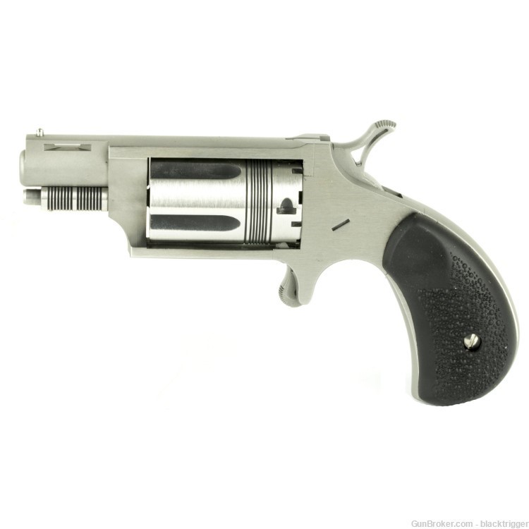 NAA 22MSCTW Wasp 22 LR,22 Mag 5rd 1.13" Overall Stainless Steel Black Grip -img-1