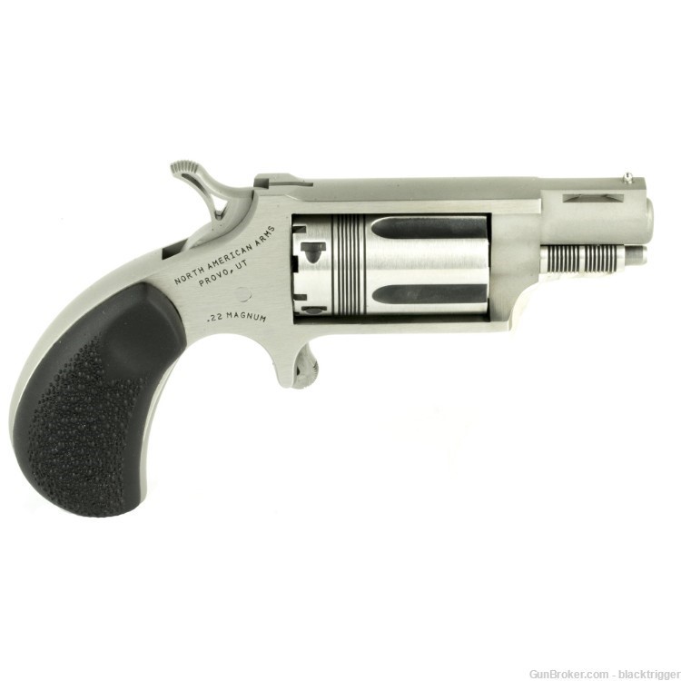 NAA 22MSCTW Wasp 22 LR,22 Mag 5rd 1.13" Overall Stainless Steel Black Grip -img-2