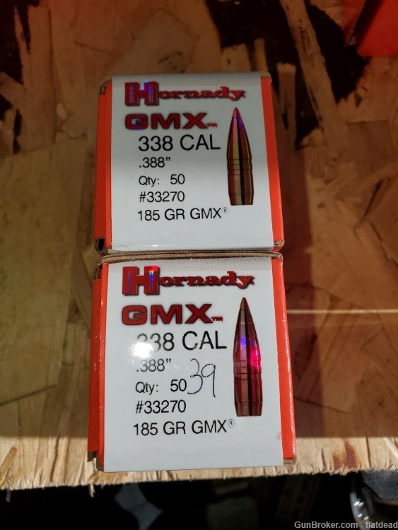 Hornady .338 Caliber 185 Grain GMX 89 Bullets -img-0