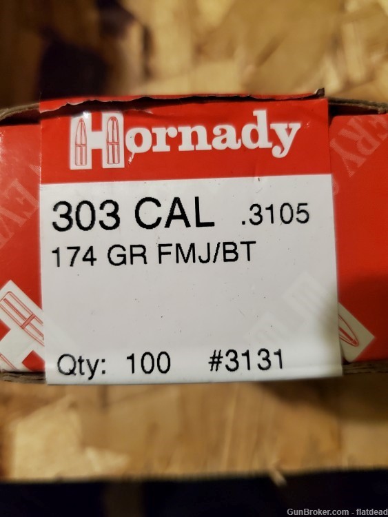Hornady .3105 Caliber 7.7MM 174 Grain FMJ 100 Bullets -img-0