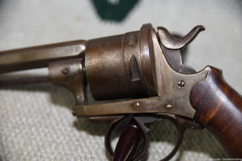 French / Belgian center Fire revolver 380mm/9mm  1880's Nice condition-img-2
